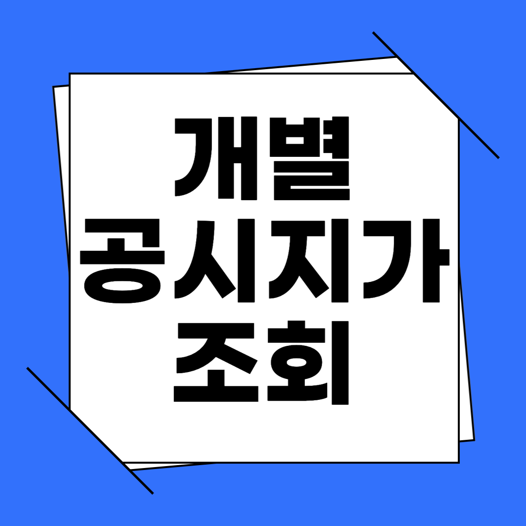 2024 개별공시지가 조회